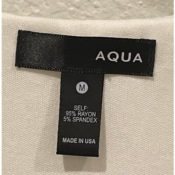 AQUA Antique White Sequin Crop Top - Picture 2 of 3